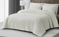 Sterling Creek Queen Size 3-Piece Silky Cooling Eucalyptus Tencel Lyocell Diamond Stitch Quilt Set New In Box $299