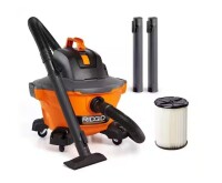 RIDGID 6 Gal. 3.5 Peak HP NXT Shop Vacuum Wet Dry Vac with General Debris Filter, Locking Hose and Attachments HD06001 On Working $199