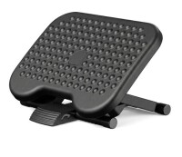 HUANUO - Massage Foot Rest Under Desk, Adjustable Foot Stool Featuring 3 Height Levels & 30 Degree Tilt for Home Office - Black New In Box $79