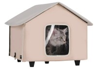 Vevor Elevated Heated Cat House with Timer Foldable Outdoor Shelter Heated Pad for Winter Brown (Medium) New In Box $199