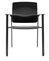 Uline Nightingale Firefly II Stacker Chair - Black Similar to Picture New In Box $399
