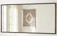 Aok Garden 36 in x 72 in Framed Rectangular Nickel Wall Mounted Beveled Frame Vanity Mirror New In Box $499