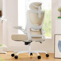 Marsail Ergonomic Office Chair: Office Computer Desk Chair with High Back Mesh and Adjustable Lumbar Support Rolling Work Swivel Task Chairs with Wheel 3D Armrests and Headrest (White) New In Box $399