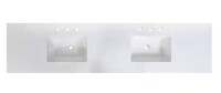 Altair Caorle 20" x 72" Double Sink Marble Vanity Top $999