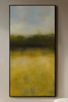 SignLeader Extra Large Wall Art Fabric Print - Golden Meadow Minimal Landscape Wall D&eacute;cor for Living Room or Bedroom - "Frame Assembly Required (Unfinished Frame)" New in Box $299