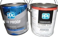 Pittsburgh Paints Sun Proof Exterior Flat Ultra Deep Base Paint, 1 Gallon / Pittsburgh Paints Pitthane Ultra Gloss Urethane, 1 Gallon / Assorted New Assorted
