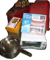 Lot of Housewares, Gas Cans and Misc