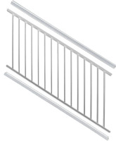 Aria Deck Railing Panel in White, 36" x 96" New Shelf Pull $399