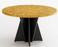 Wade Logan 47.2" Round Pedestal Dining Table,Modern Kitchen Table with Cross Pedestal Base New in Box $499