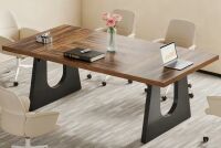 Wrought Studio 6 Ft Rectangle Wood Conference Table, 70.86" L X 35.43" W X 29.52" H Meeting Seminar Table Boardroom Desk New Open Box $499