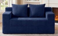 Wyida Boneless Modular Design Durable Convertible Chair Floor Couch in Navy Blue Similar to Picture New in Box $699
