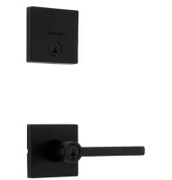 Kwikset Halifax Matte Black Entry Door Handle with Single Cylinder Deadbolt Combo Pack featuring SmartKey Security / Universal Hardware Light Duty Commercial Storeroom Knob, UL 3-Hour Fire ANSI Grade 2, Matte Black Finish / Assorted $99