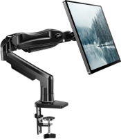 HUANUO Single Monitor Mount, 13 to 32 Inch Gas Spring Monitor Arm, Adjustable Stand, Vesa Mount with Clamp and Grommet Base - Fits 4.4 to 19.8lbs LCD Computer Monitors New In Box $199