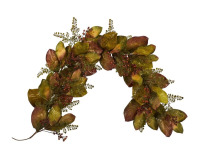 Nearly Natural 6' Autumn Magnolia Leaf and Berries Artificial Garland New In Box $199