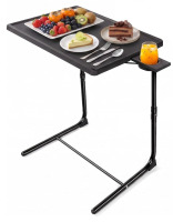 HUANUO TV Tray with 6 Height & 3 Tilt Adjustments, Black New In Box $99