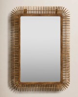 Joss & Main Wood Handmade Woven Room Wall Mirror New In Box $599