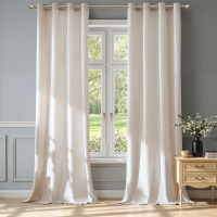 Mercer41 Velvet Blackout Thermal Curtain Panel &ndash; Room-Darkening Grommet Solid Color Drapes for Living Room Bedroom (Pair), 52" x 108" New $89
