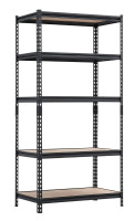VEVOR Storage Shelving Unit, 5-Tier Adjustable, 2000 lbs Capacity, Heavy Duty Garage Shelves Metal Organizer Utility Rack, Black, 36" L x 16" W x 72" H for Kitchen Pantry Basement Bathroom Laundry New In Box $399