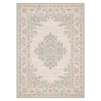 Bungalow Rose 8' x 10' Airville Vintage Medallion French Country Sage Area Rug, & Traditional Elegance, Machine Washable, Inspired Faux Wool - High-Rebound Foam & Non-Slip Backing $399