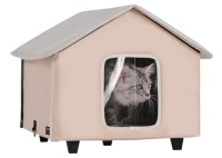 Vevor Elevated Heated Cat House with Timer Foldable Outdoor Shelter Heated Pad for Winter Brown (Medium) New In Box $199