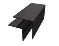 Easy Trim Reveals Exterior Aluminum X Outside Corner Trim in Black, 3/4" x 10' New
