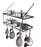 VEVOR Pot Rack Wall Mounted, 30 inch Pot and Pan Hanging Rack, Pot and Pan Hanger with 12 S Hooks, 55 lbs Loading Weight, Ideal for Pans, Utensils, Cookware in Kitchen New In Box $89