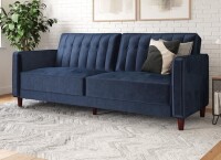 DHP Pin Tufted Transitional Sleeper Sofa Blue Velvet New in Box $799