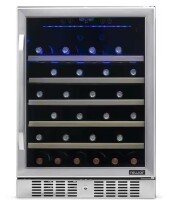 NewAir Single Zone 52-Bottle Built-In Wine Cooler Fridge w/ Precision Digital Thermostat & Beech Wood Shelves - Stainless Steel $1099