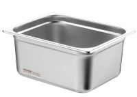 VEVOR Hotel Pan, 1/2 Size Anti-Jam Steam Pan, 0.8mm Thick Stainless Steel Restaurant Steam Table Pan, 6-Inch Deep Commercial Table Pan, Catering Storage Food Pan, for Industrial & Scientific New