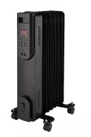 Konwin 1500-Watt Black Indoor Electric Oil-Filled Radiator Convection Radiant Space Heater with Remote Control for Living Space New In Box $199