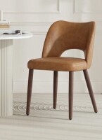George Oliver Modern Upholstered Dining Chair with Solid Wood Legs $399