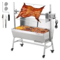 VEVOR Upgrade Rotisserie Grill, 35 Inch 90 Lbs Capacity, BBQ Whole Pig Lamb Goat Charcoal Spit Grill, Electric 42W Motor Stainless Steel Rotisserie Roaster with Lockable Wheels New in Box $599