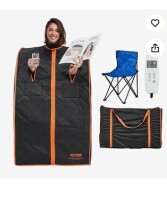 VEVOR Sauna Blanket for Detoxification, 1050W Portable Far Infrared Sauna Tent for Home, 104 - 167?, 1-60 Minutes Timer , Personal Sauna Box for Home Spa Indoor Black 27.56 x 31.5 x 38.58 inch New in Box $399