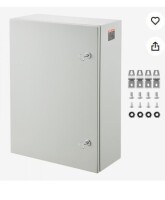 VEVOR Steel Electrical Box, 27.6 x 19.7 x 9.8 in, Cold Rolled Steel Electrical Enclosure Box, Wall-Mounted Outdoor Electronic Equipment Enclosure with Mounting Plate, Hinges, Lock, IP66 Waterproof New in Box $299