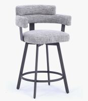Corrigan Studio&reg; Kassy Swivel Full Back Linen Upholstered Metal Bar and Counter Stool $499