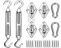 COLOURTREE Stainless Steel Square/Rectangle Sun Shade Sail Canopy Hardware Installation Kit New Shelf Pull $79