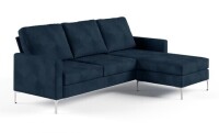 Novogratz Chapman Reversible Sectional Sofa and Floating Ottoman (Model DA037SEC-BL) New in Box $1299