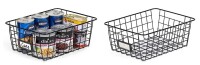 Vitever 2-Pack Wire Storage Baskets for Organizing with Lables, Pantry Organization Bins for Cabinets - Metal Basket for Kitchen, Laundry, Garage, Fridge, Bathroom Countertop Organizer, Black New In Box $79.99