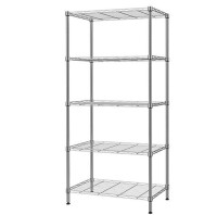SINGAYE 5 Tier Adjustable Storage Shelf Metal Storage Rack Wire Shelving Unit Storage Shelves Metal 660Lbs Capacity 23.6" L x 14" W x 59.1" H for Pantry Closet Kitchen Laundry Silver New In Box $209.99