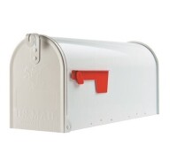 Gibraltar Mailboxes Elite White, Medium, Steel, Post Mount Mailbox New Shelf Pull $89.99