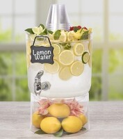 Buddeez Stand 2 Gallon Tritan Clear Large Plastic Drink Dispenser for Parties Top Lid for Cups & Fruit w Spigot $79.99
