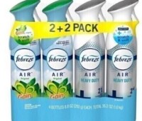 Febreze AIR Freshener 4 Pack 2 Original Gain and 2 Air Heavy Duty New In Box