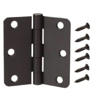 Everbilt 3-1/2 in. x 1/4 in. Radius Oil-Rubbed Bronze Door Hinge / Everbilt 3 in. Oil-Rubbed Bronze Square Corner Door Hinge / Assorted New Assorted