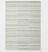 Threshold Designed With Studio McGee 5x7 FT. Mountainside Mixed Striped Rug, Gray, New $249.99