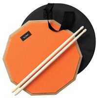 Slint 12 Inch Snare Drum Practice Pad and Sticks - Double Sided Silent Practice Drum Pad and Sticks & Storage Bag for 4 Inch Snare Drum Pad- Snare Practice Pad for Drumming with Two Surfaces (Orange) $139.99